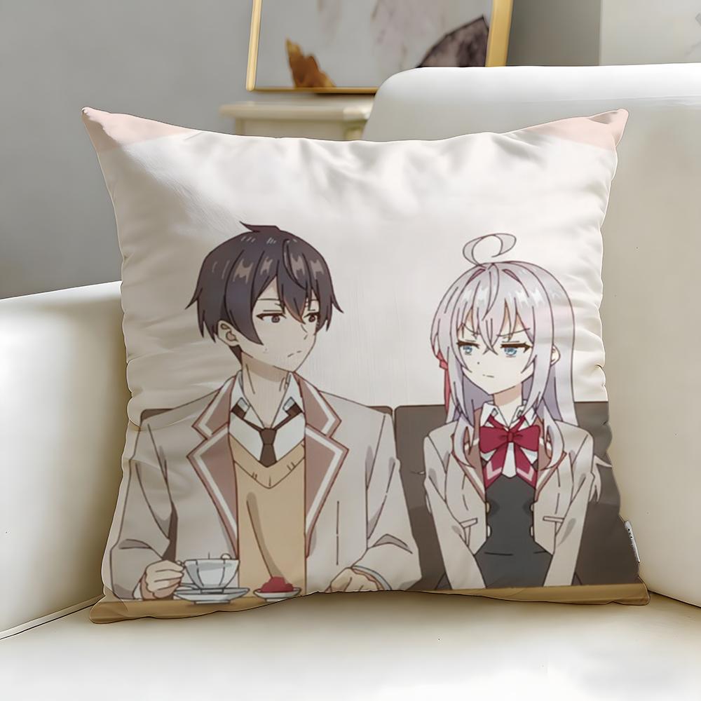 classic anime Alya Hides Feelings Cushion Cover Soft EasyWash Pillow Case Versatile for Couch Bed Travel and Office