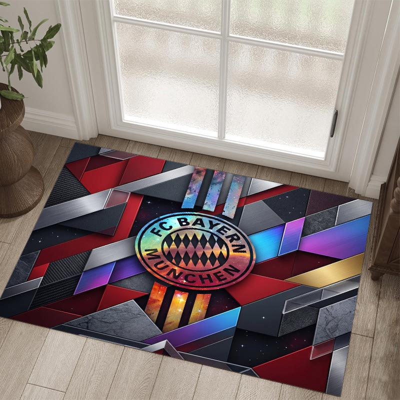 Bayern Munich Design Crystal Velvet Carpet Cozy Non?Slip Printed Rug For Bedroom Living Room Entrance