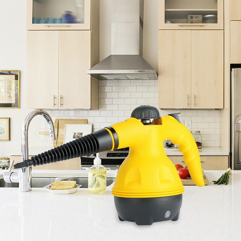 High Temperature Electric Steam Cleaner Portable Handheld Pressurized Steam Cleaner Safety Lock Attachments for Carpets Curtains