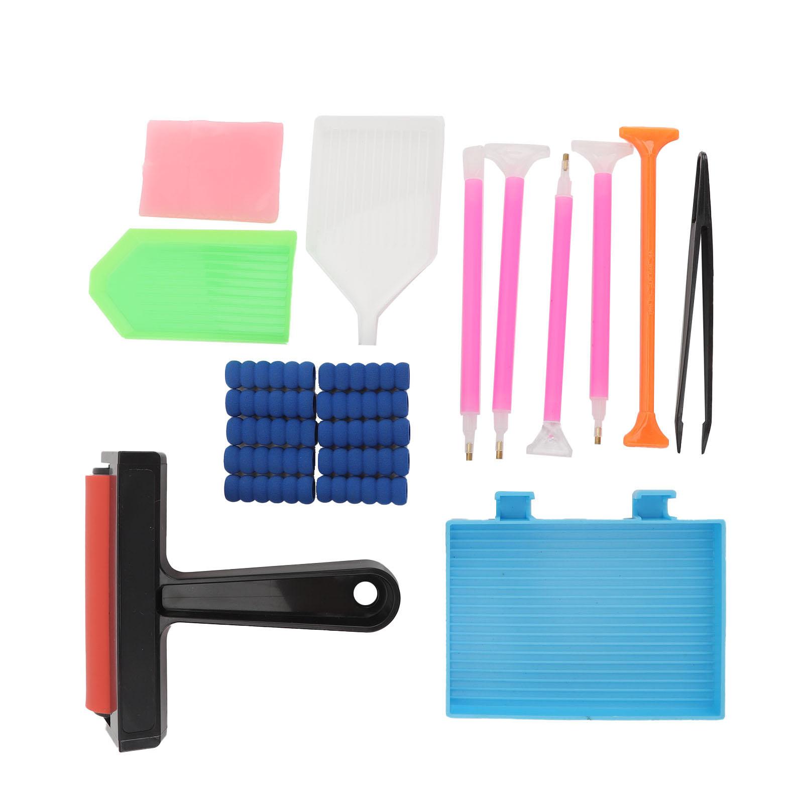 

Набор из 21 шт. алмазных инструментов для рисования с точечным сверлом, ручкой, пинцетом, подносом для хранения, пресс-шпателем