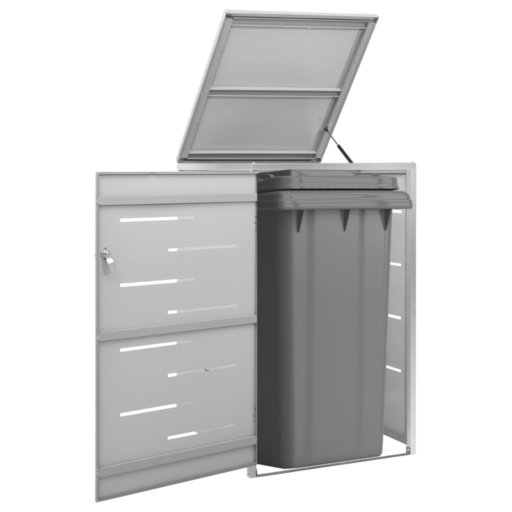 vidaXL Mülltonnenbox für 1 Tonne 69x77,5x115 cm Edelstahl graue