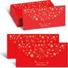 6PCS Xmas Tree Pattern Christmas Money Envelopes Rectangular Thickened Xmas Currency Envelopes Hot-stamped Red
