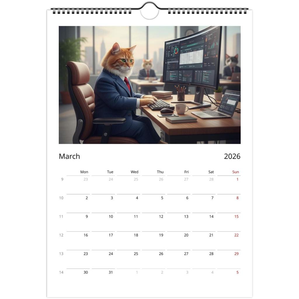 Väggkalender 2026, Kalender med roligt tema, Rolig chattgåva, Perfekt val för hemmabruk.