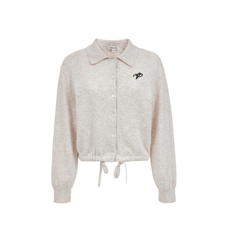 VEROMODA Women's Wool Blend Rhinestone Lapel Cardigan