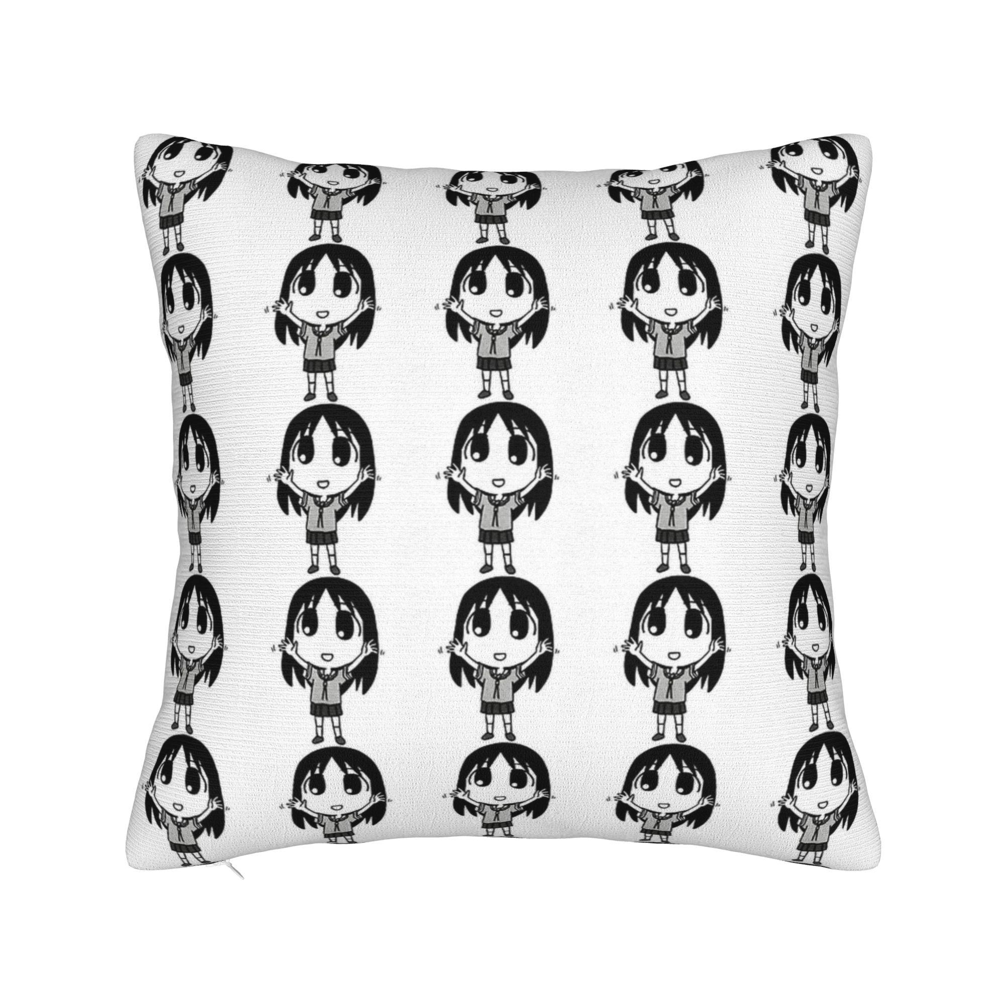

I Draw Osaka Pointing Up Osaka Time Text Azumanga Daioh Pillow Cover Vintage Pillow Case For Sofa Home Decoration Pillowcases 30x30CM(12x12in)
