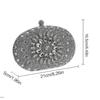 Women Evening Bag Bridal Clutch Party Prom Wedding Handbag Crossbody Shoulder Bags Detachable Chain Purse  Silver