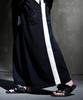 Kileutimuka Embroidered Ivory Rope Wide Pants Black
