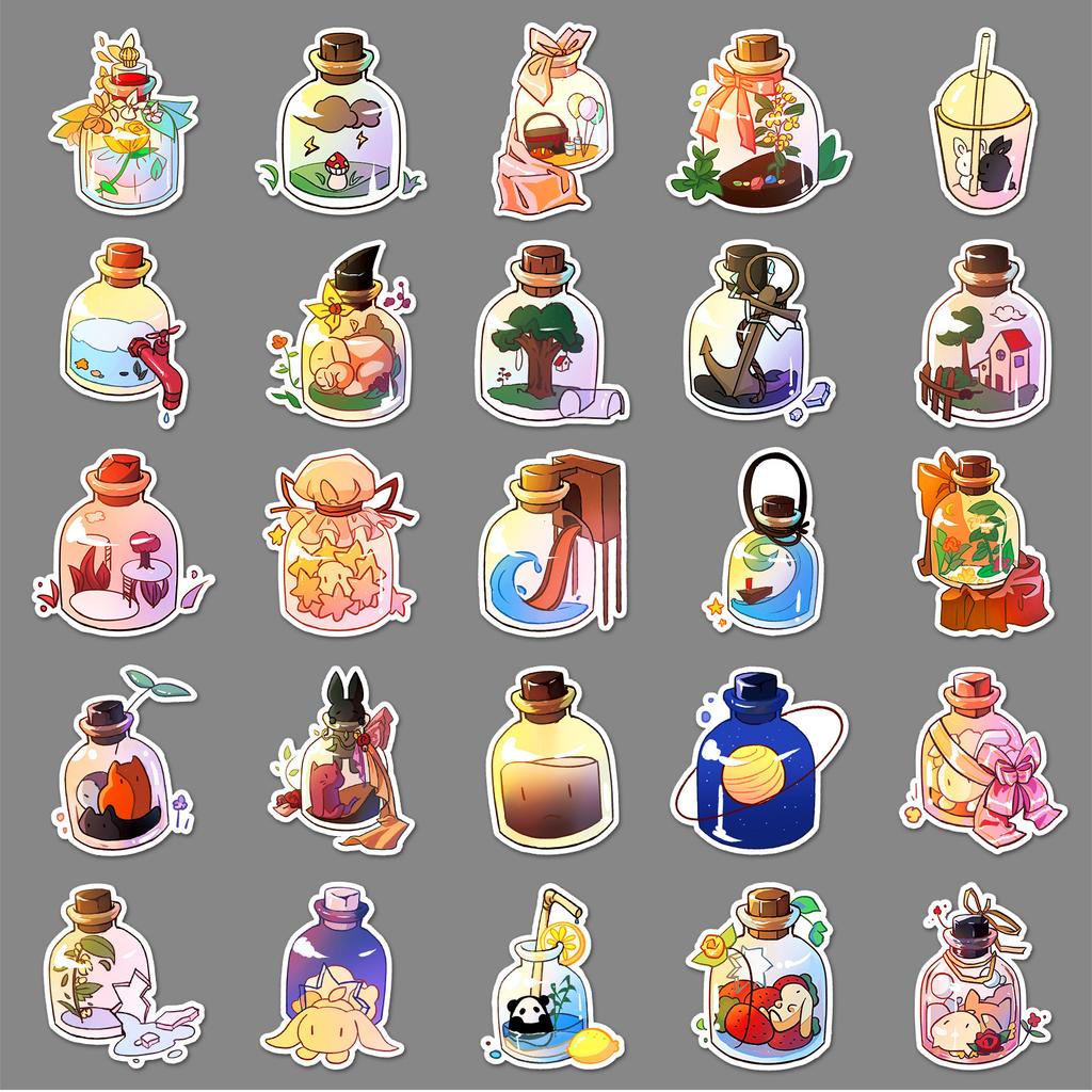 100 Bottles In The World, The Freshman's Account, The Decorative Stationery, Suitcase, Water Cup Sticker