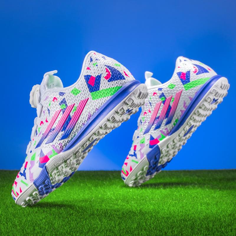 New Children'S Lace-Free Football Shoes With Broken Nails, Boys' Primary And Secondary School Students' Training Sports Shoes, Wear-Resistant Rotating