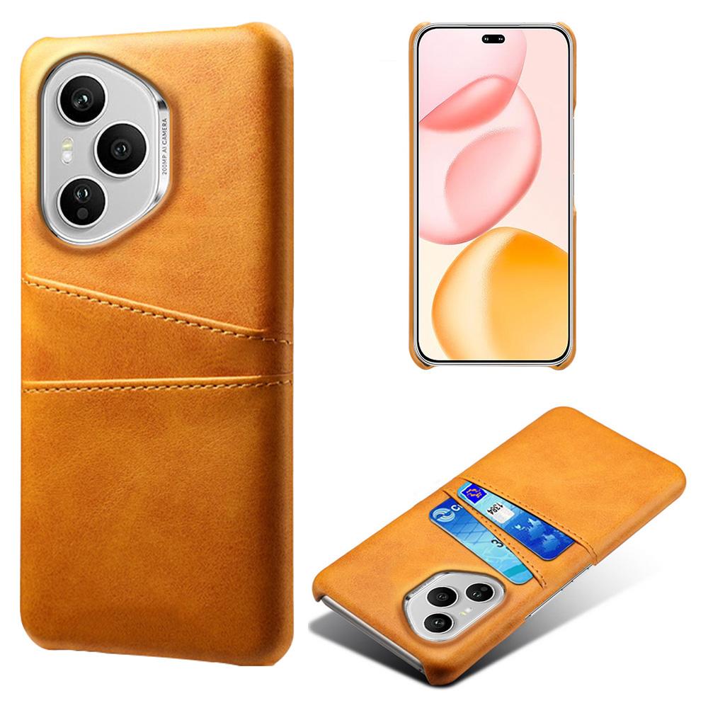 For Honor 400 Pro 5G (Global) Case Dual Card Slots PU Leather+Hard PC Phone Cover