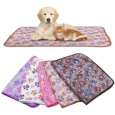Haustierdecke Bett Maskottchen Bett Hunde Welpen Weich Niedlich Druck Haustiere Fleece Schlafmatte Kissen für Hunde und Katzen Liebliches Kissen