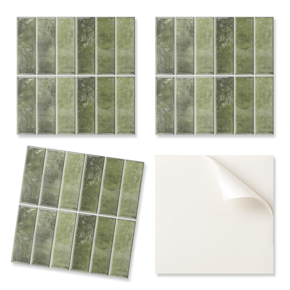 Self-Adhesive Tiles with Graphics for Dining Room PVC Geometric Tile Pattern 9x30x30 Cm