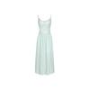 Green Spaghetti Strap Backless A-Line Summer Dress with Cinched Waist  