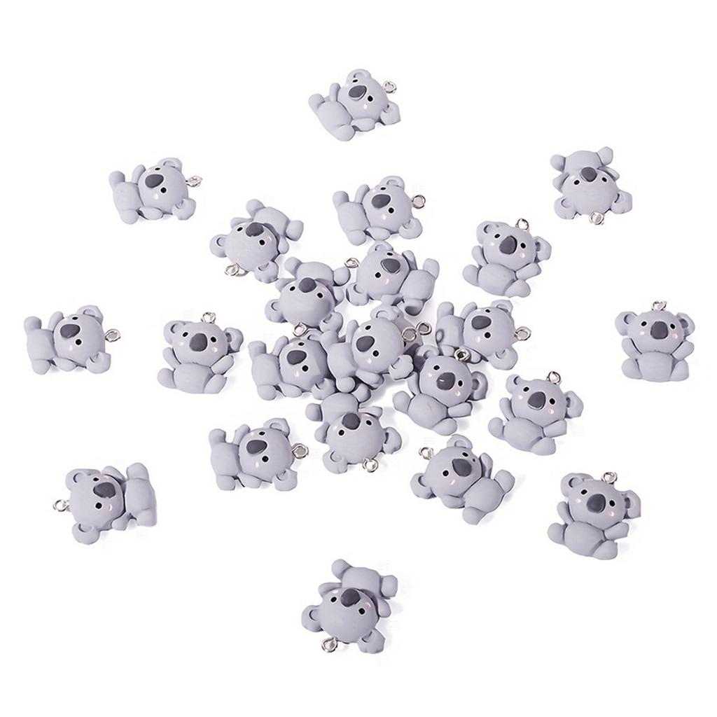 Pack Of 20 Lovely Resin Koala Pendants For DIY Jewelry And Accessories Perfect For Bracelets Earrings And Key Chains