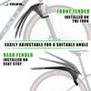RBRL Parafango MTB per Biciclette PP Plastica Morbida Adatto per Biciclette da 24-29 Pollici Alette per Accessori Bicicletta per Mountain Bike