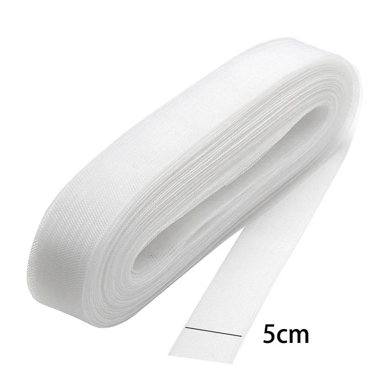 1-10cm Flat Plain Hard Stiff Rigid Crin Horsehair Braid Polyester Boning for Sewing Wedding Dress Dan Formal Dress Acssory