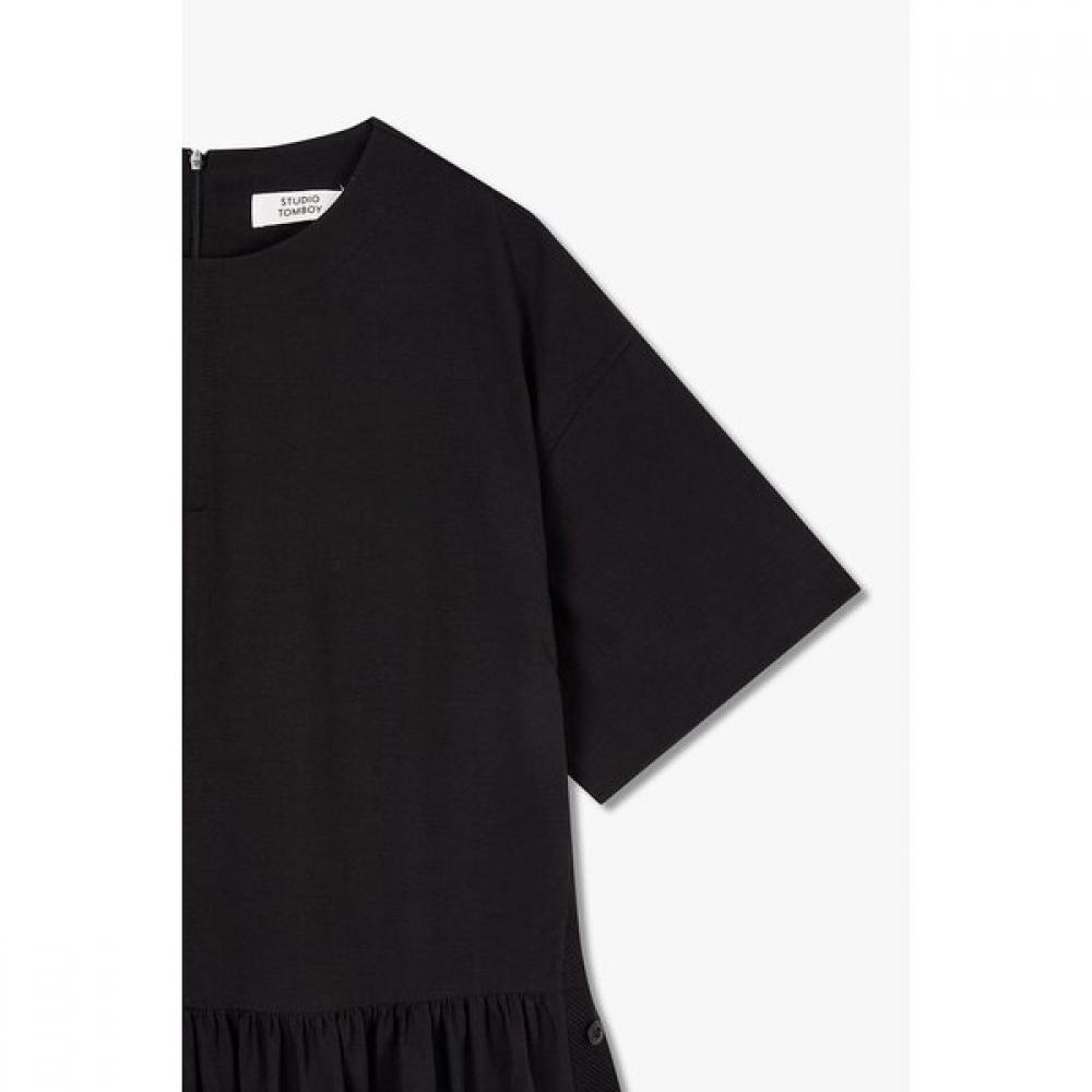 STUDIO TOMBOY Side Button Short Sleeve Dress 9106241211