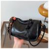 Dumpling bag women's 2024 new casual versatile cowhide women's bag mini shoulder messenger bag mobile phone bag