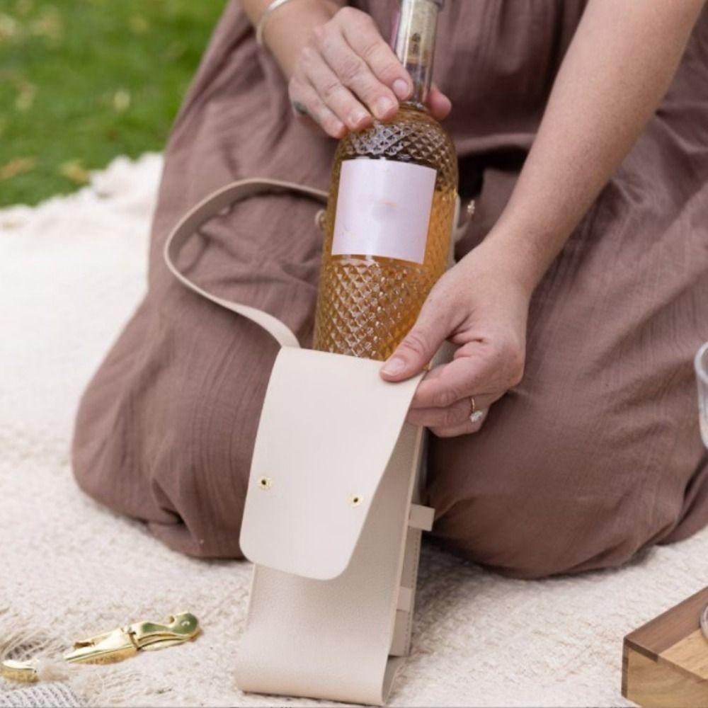 Leichte wiederverwendbare Weintasche Champagner Bier Geschenktaschen Eleganter Flaschenträger für Zuhause