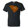 South Carolina Football State Shape - Hometown Pride T Shirt - Black