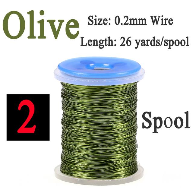 Bimoo 0.2mm 12 Colors Fly Tying Copper Wire Body Weighted Lure Material Great for Nymphs Copper John Streamers Dubbing Buzzers