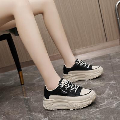 Women Little White Shoes Autumn New Casual Sneakers Street Lace-up Platform Casual Shoes Outdoor Versatile Fast Shipping