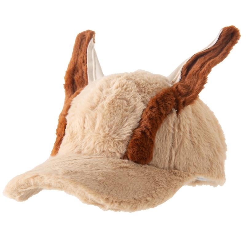 Fashion Dog Ear Baseball Hat for Adult Unisex Furry Plush Baseball Hat for Outdoor Activity Winter Wear Hiphop Hat