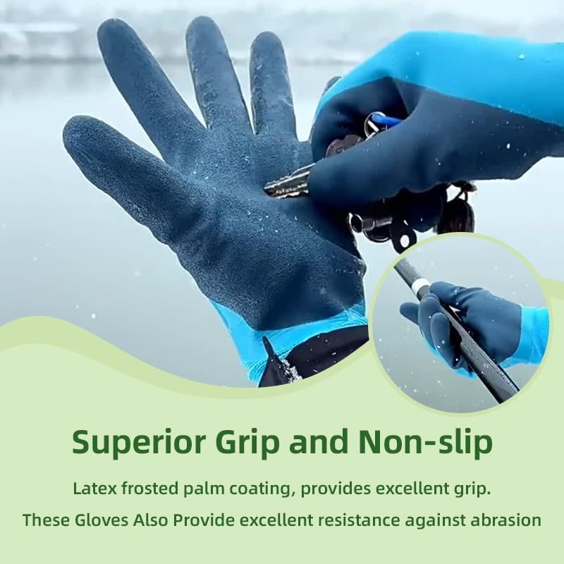 10 Pairs Waterproof Winter Work Gloves for Men and Women, Freezer Gloves for Outdoor Cold Weather Work Below Zero, Waterproof Garden Gloves for