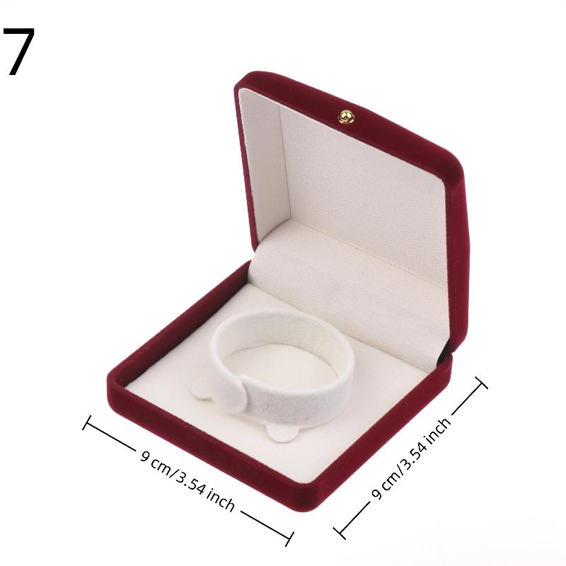 Sametový Zlatá Spona Šperkovnice Přívěsek Prsten Náhrdelník Náušnice Náramek Displej Úložný Box Luxusní Pocit Obalová Krabička