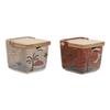 Terracotta Sugar Bowl - Home ESPRIT - Set of 2 - Multicoloured - 7.5x7.5x7.5 Cm - Lilac Bamboo - Dolomite