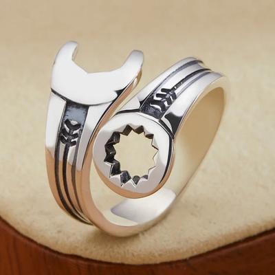 925 Silver Wrench Adjustable Rings For Women Men Luxury Jewelry Accessories Items Everything