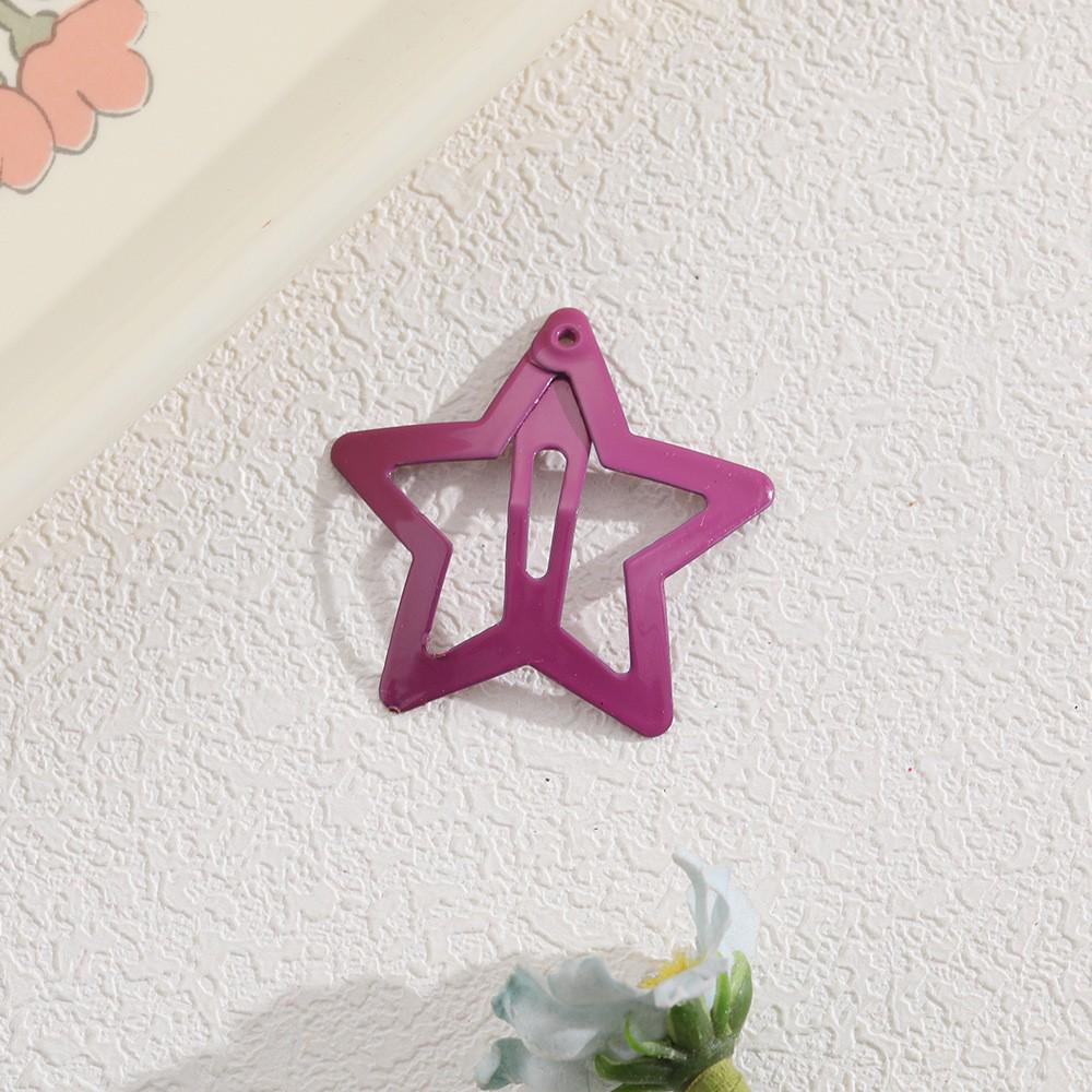 Children's Candy Color Star Hair Clips - Small Size BB Bangs Accessories