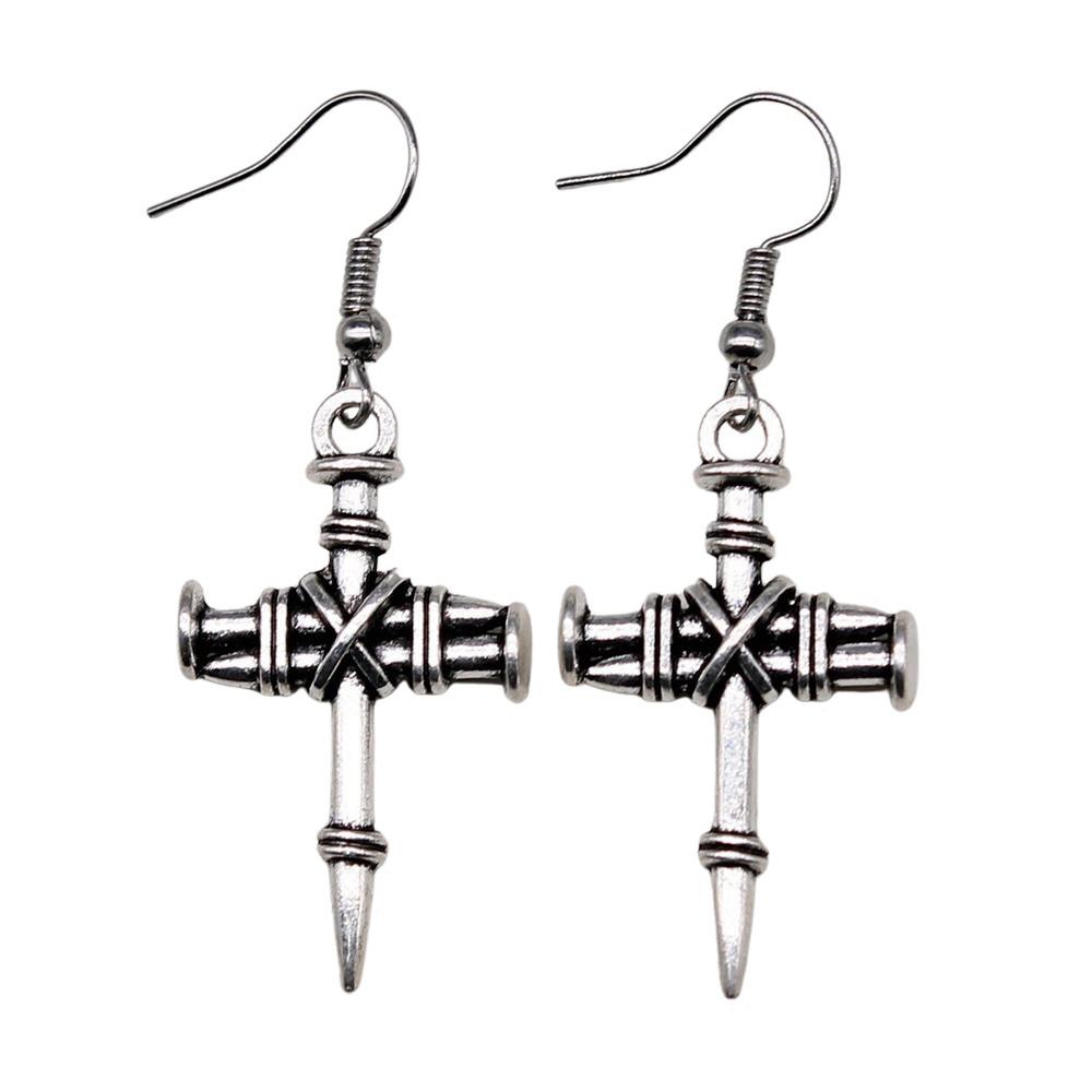 Casual Handmade Cross Amulet Drop Earrings Thoughtful Friendship Gift for Office Wear