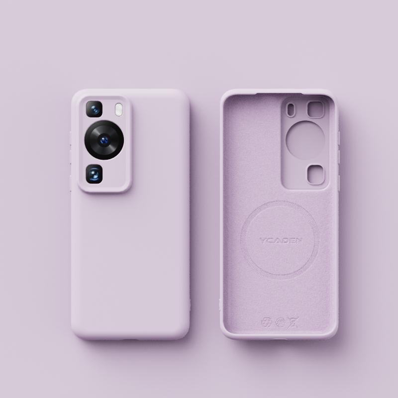 For Wireless Charging Magsafe Soft Liquid Silicone Phone Case For Huawei P60 P50 P40 Pro Magnetic Slim Skin Protection Cover