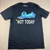 Disney Stitch Not Today Graphic T- Mens M Black Lilo Stitch Cartoon Tee Unisex T-Shirt