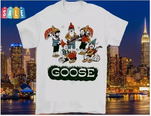 РАСПРОДАЖА Редкий Гусь группа летний тур 2022 Белая Унисекс Футболка Все Размеры Унисекс Футболка S