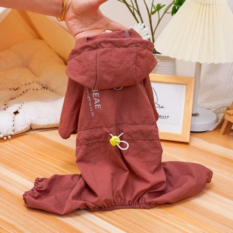 Windproof Dog Jumpsuits Jacket Autumn Dog Clothes Fashion Solid Pet Puppy Overalls Outdoor Cat Jumpsuits Pet Four Legged Clothes