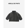 French Arielle De Pinto Boys' Thickened Striped Cotton Jacket Winter Fleece Black Stylish Cotton Coat