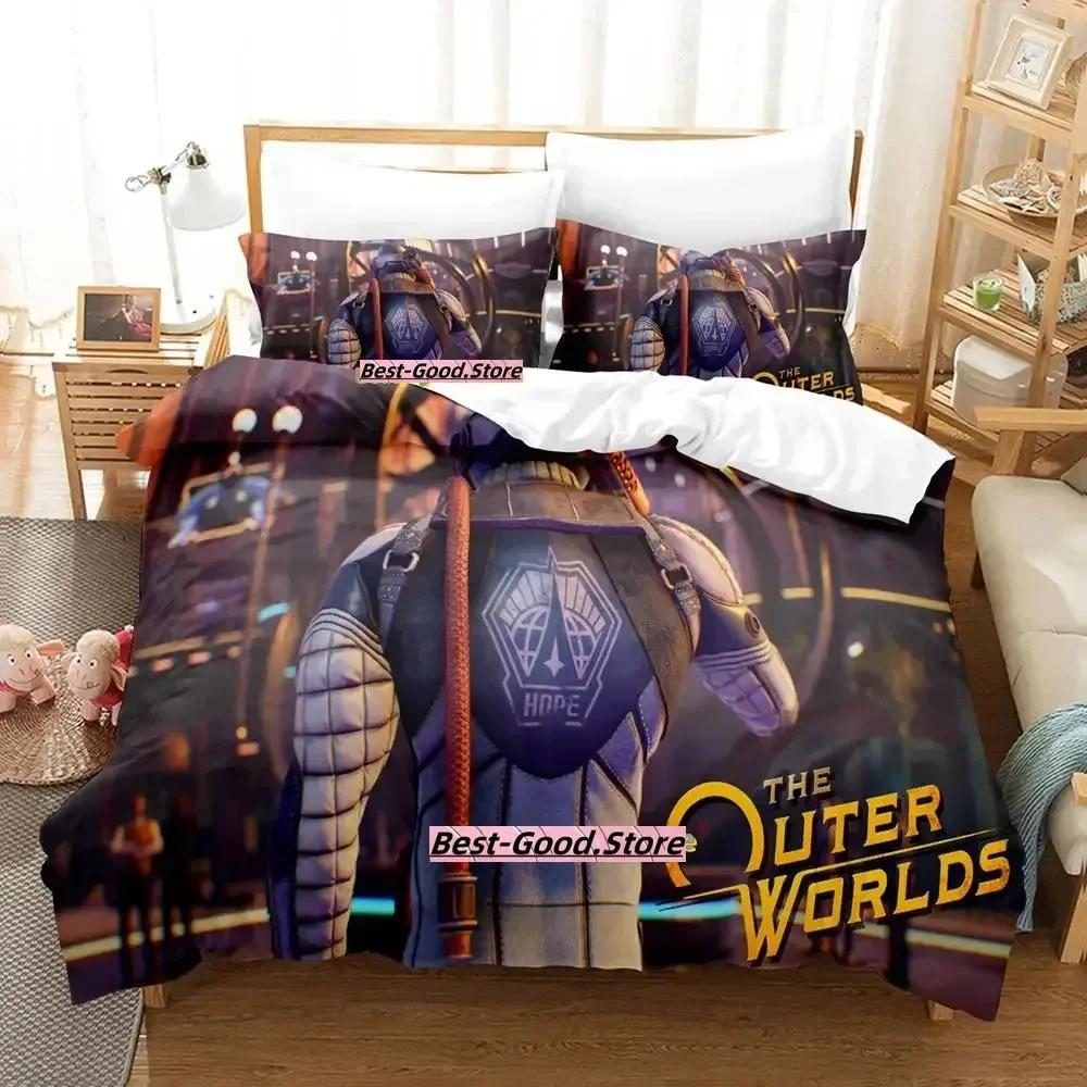 The Outer Worlds Printed Bed Set Duvet Cover Pillowcase Bedding Set Bed Linen Sheet Quilt Cover Full Queen King Size