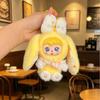 Cartoon Soft Bunny Plush Keychain Fluffy Stuffed Rabbit Pendant Lace Bow Decor Backpack Hanger Lovely Accessory for Students