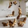 Cute Realistic Squirrel Christmas Tree Hanging Ornaments Pendant Christmas Home Wall Decoration New Year Holiday Party Kids Gift