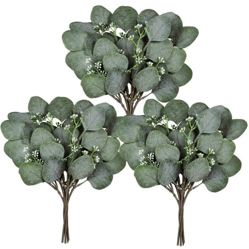 Simulate Eucalyptus Leaf Artificial Greenery Holiday Greens DIY Christmas Decor