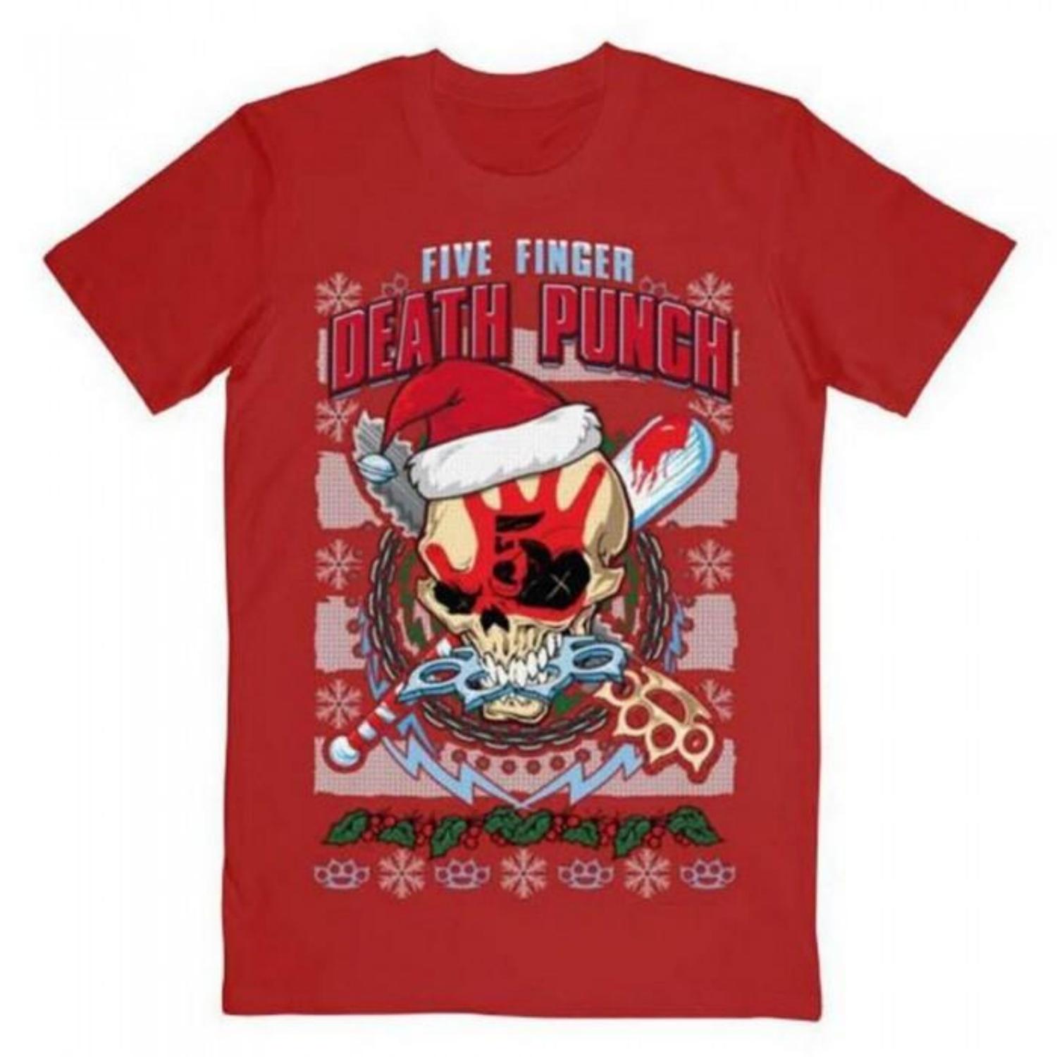 

Five Finger Death Punch Unisex Adult Zombie Kill Xmas Cotton T-Shirt S чёрный