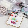 Portable Travel Watercolor Plastic 12/24 Grids Painting Box With Palette Half Pan Mini Paint Storage Case For Art Supplies