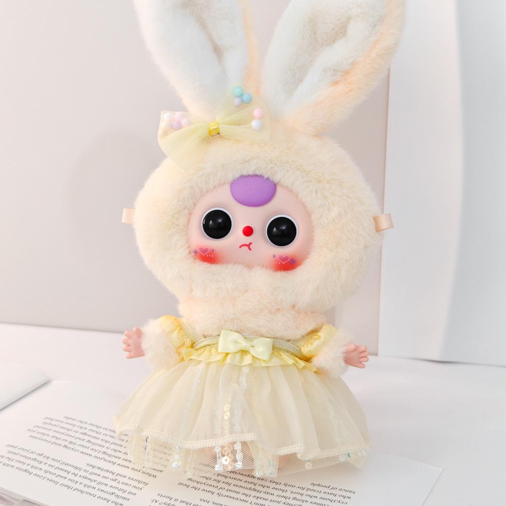 Macaron Little Rabbit Doll Clothes: Cute Pendant, Outfit for 3-Year-Old, Blind Box Edition