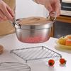 Stainless Steel Coaster Set - Thickened Heat Insulation Pad for Kitchen Table Pot Holder Dish Mat Steamer Rack Cooling Grid