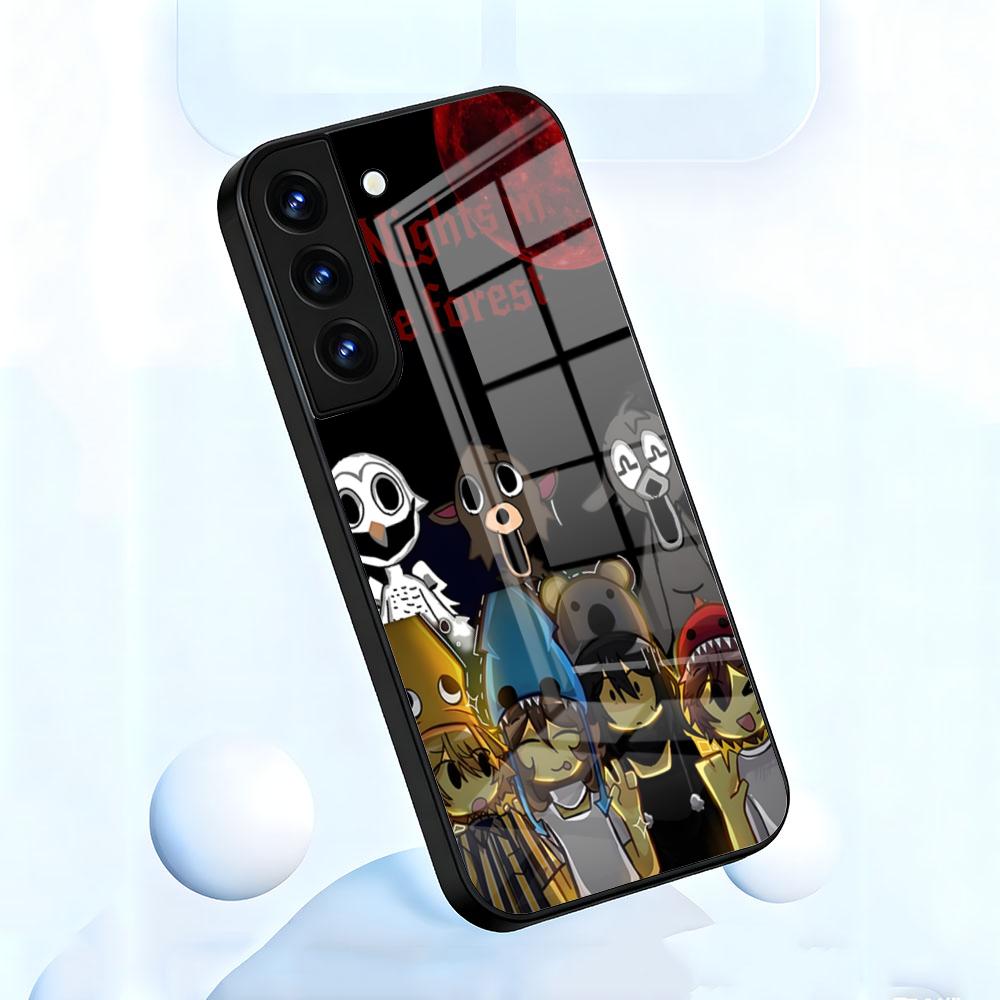 Game 99 Nights In The F-Forest Phone Case For Samsung S26 S25 S24 FE S23 S22 S21 Plus S20 Ultra Note20Ultra Black Glass Cover