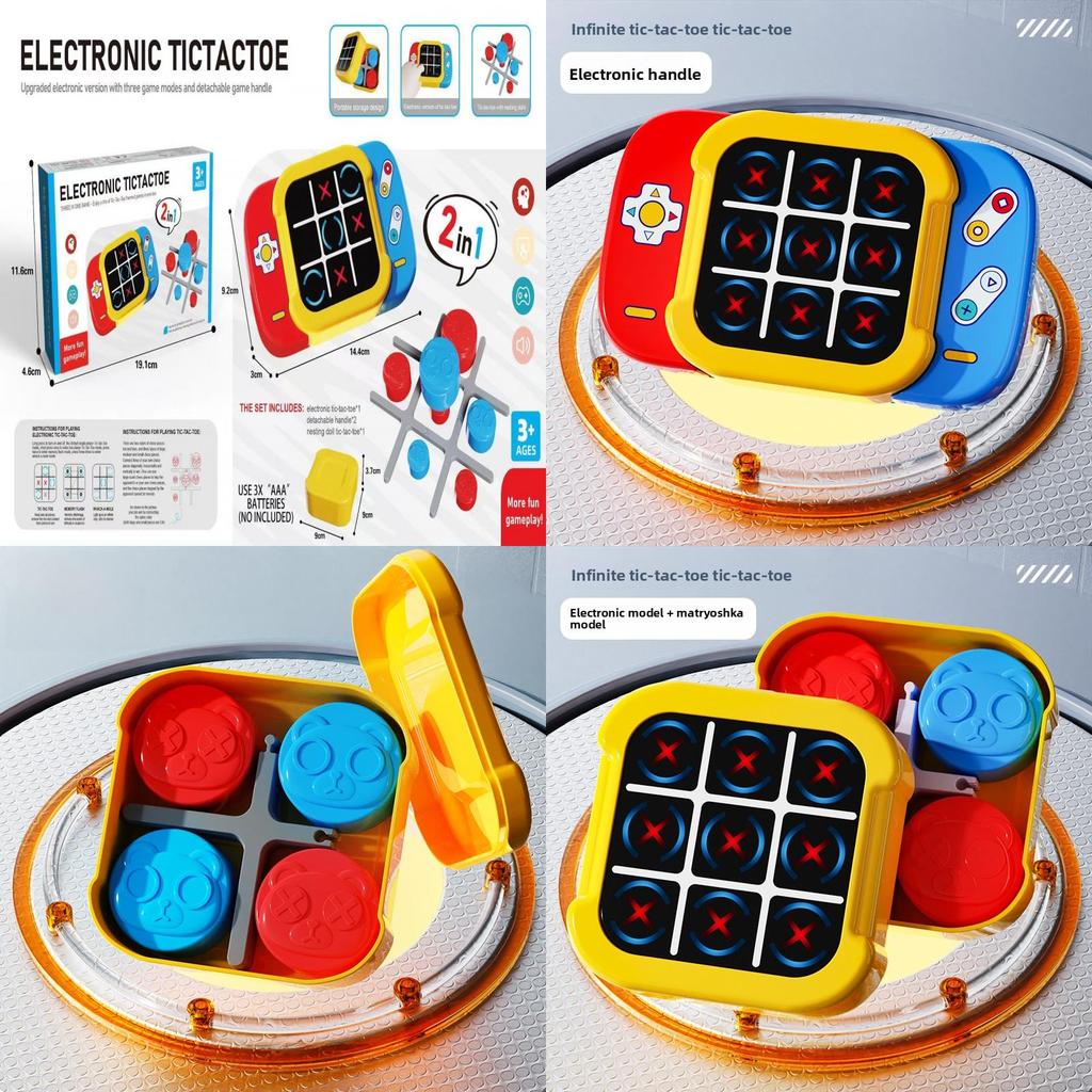 Super Tic Tac Toe Handheld Electronic Game For Family Entertainment And Brain Development