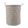 Household Dirty Clothes Basket, Toy Storage Bucket, Grid Fabric Large Foldable Waterproof Storage Basket