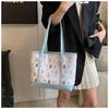 Harajuku Aesthetic Bear Print Pink Handbag Women Versatile Large Capacity Shoulder Bags Wallet Female Retro Casual Tote Bag 2025